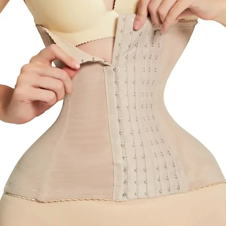 Qtree Dress Slimming Waist Trainer Belt Shapewear Women Belly Cincher Body Shaper Fat Compression Strap Girdles Firm Hook Corset