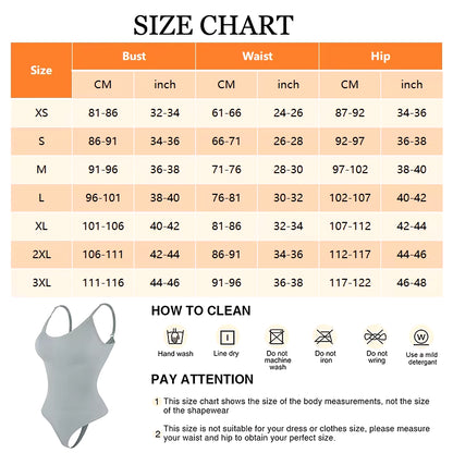 Smoothing Shapewear Bodysuit for Women Faja Full Body Shaper Thong Soft Body Shaping Sculpting Breast Slimming Underwear